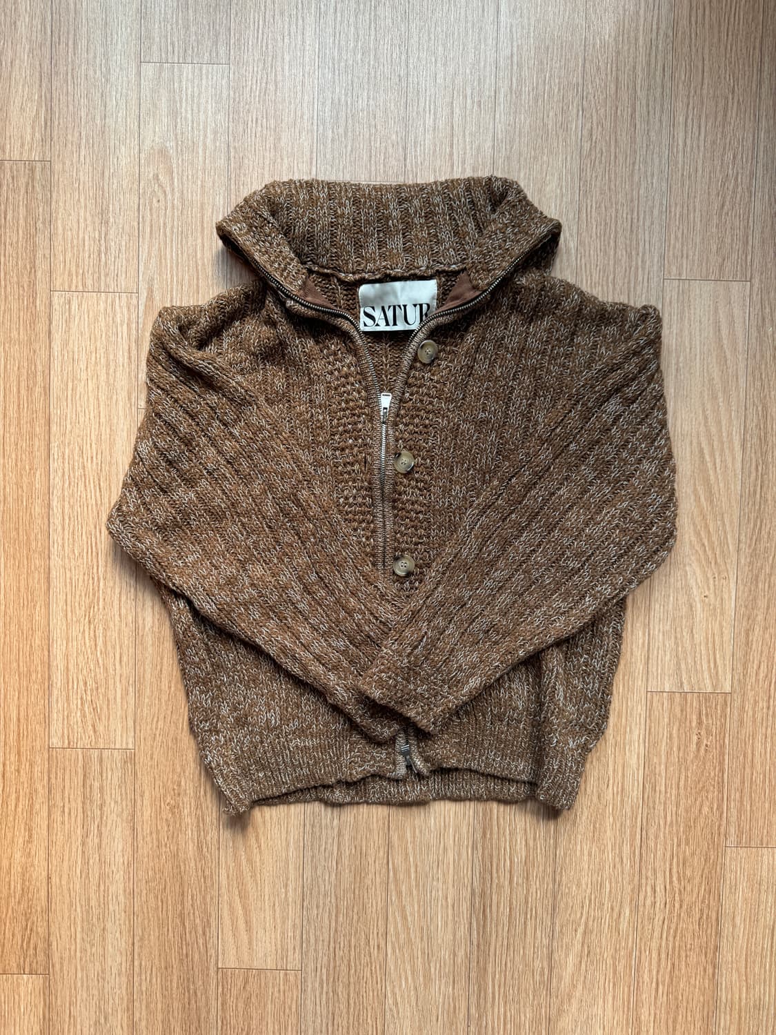 세터 테오 투톤 니트 집업 상품이미지1