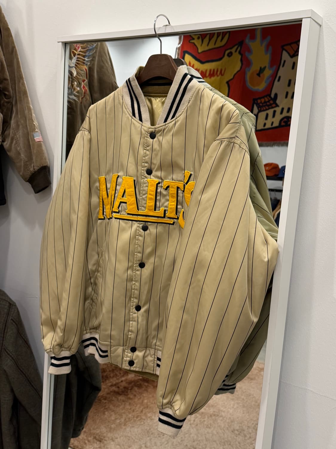 Vtg 빈티지 리버서블 스타디움 새틴 자켓 상품이미지1