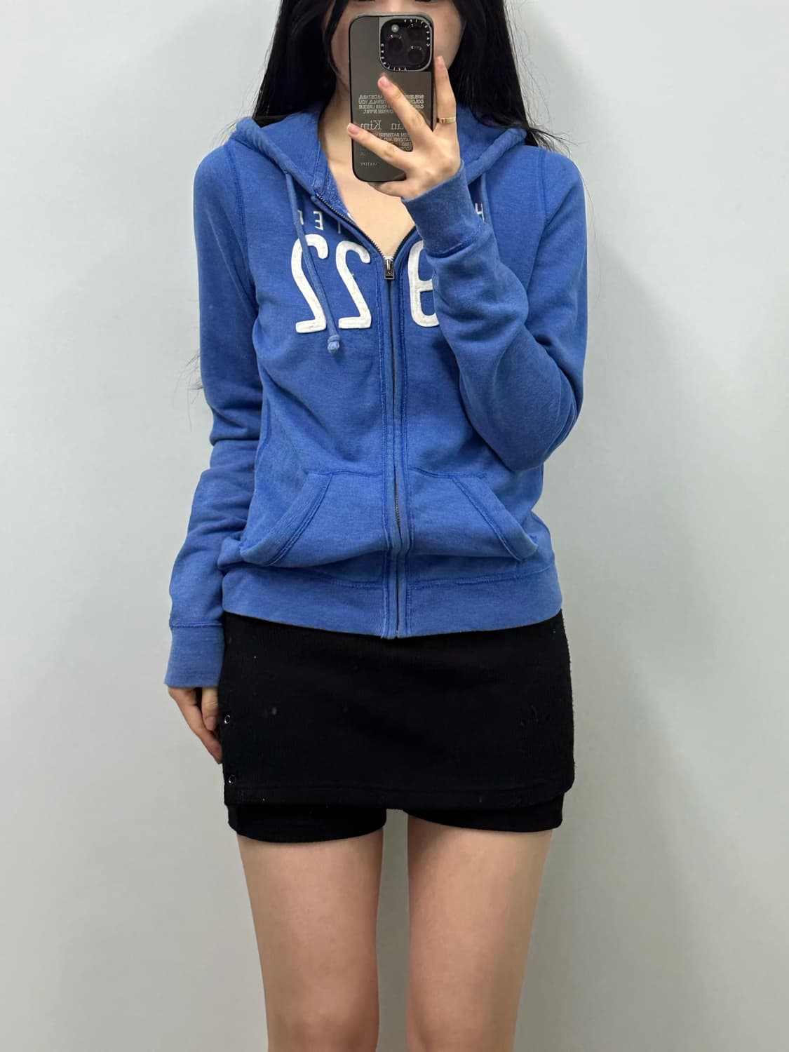 홀리스터 y2k 와투케 블루 후드집업 상품이미지1