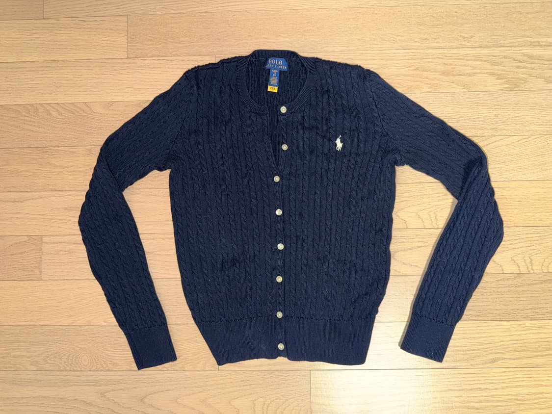 폴로 랄프로렌 미니 케이블 코튼 가디건 / 헌터 네이비 상품이미지1