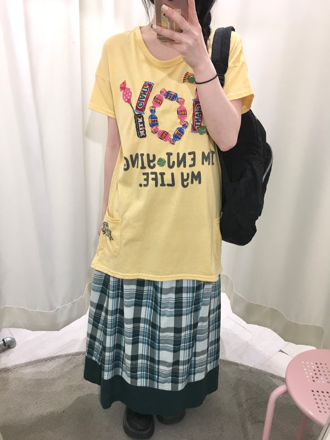 Hagumi check skirt 상품이미지5
