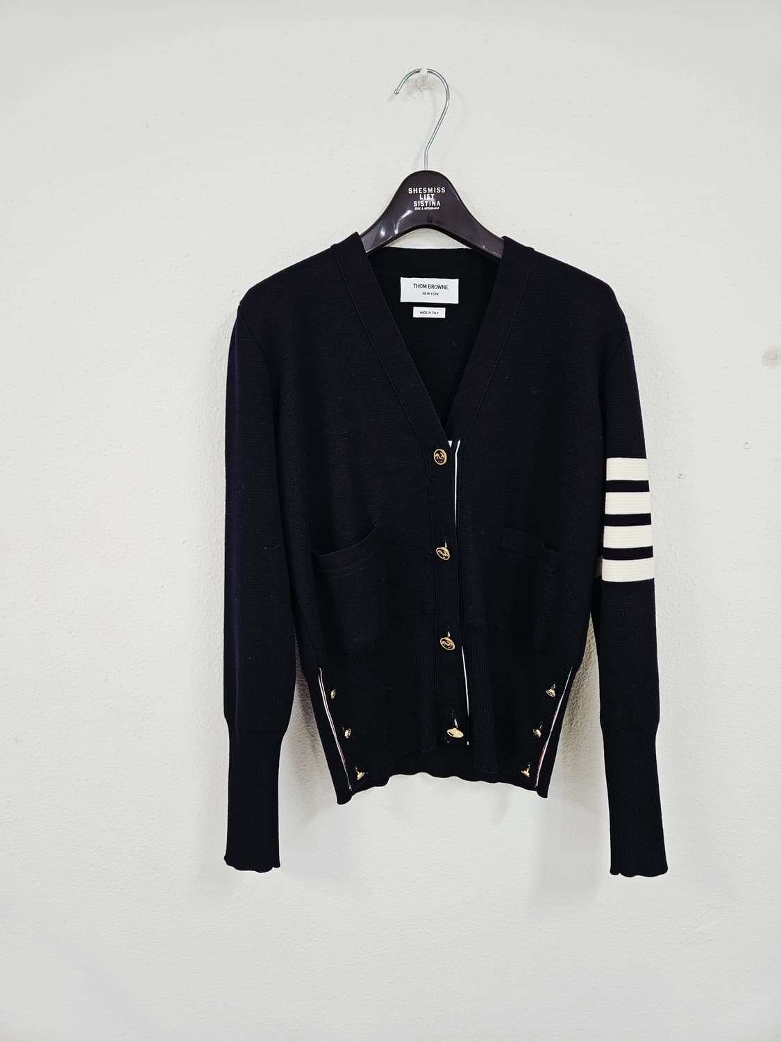 톰브라운 밀라노 스티치 금장 가디건(새상품급 여성1사이즈) 상품이미지1