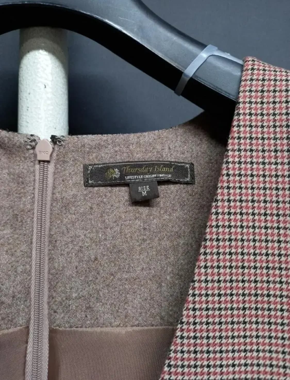 새 써스데이아일랜드 체크 춘추동 롱 원피스 66 상품이미지8