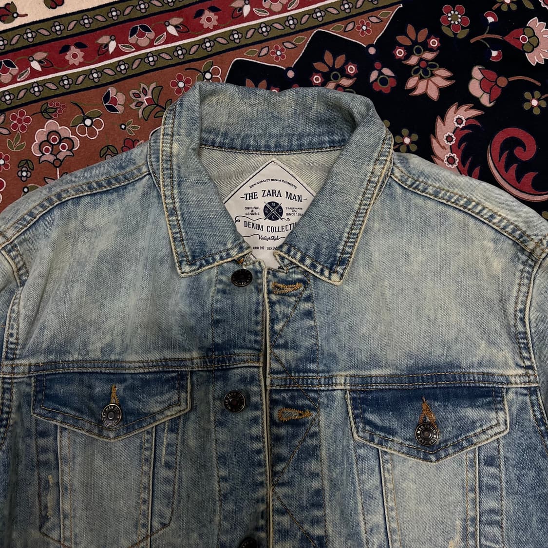 자라 맨 워싱 데님 트러커 자켓 M 상품이미지2