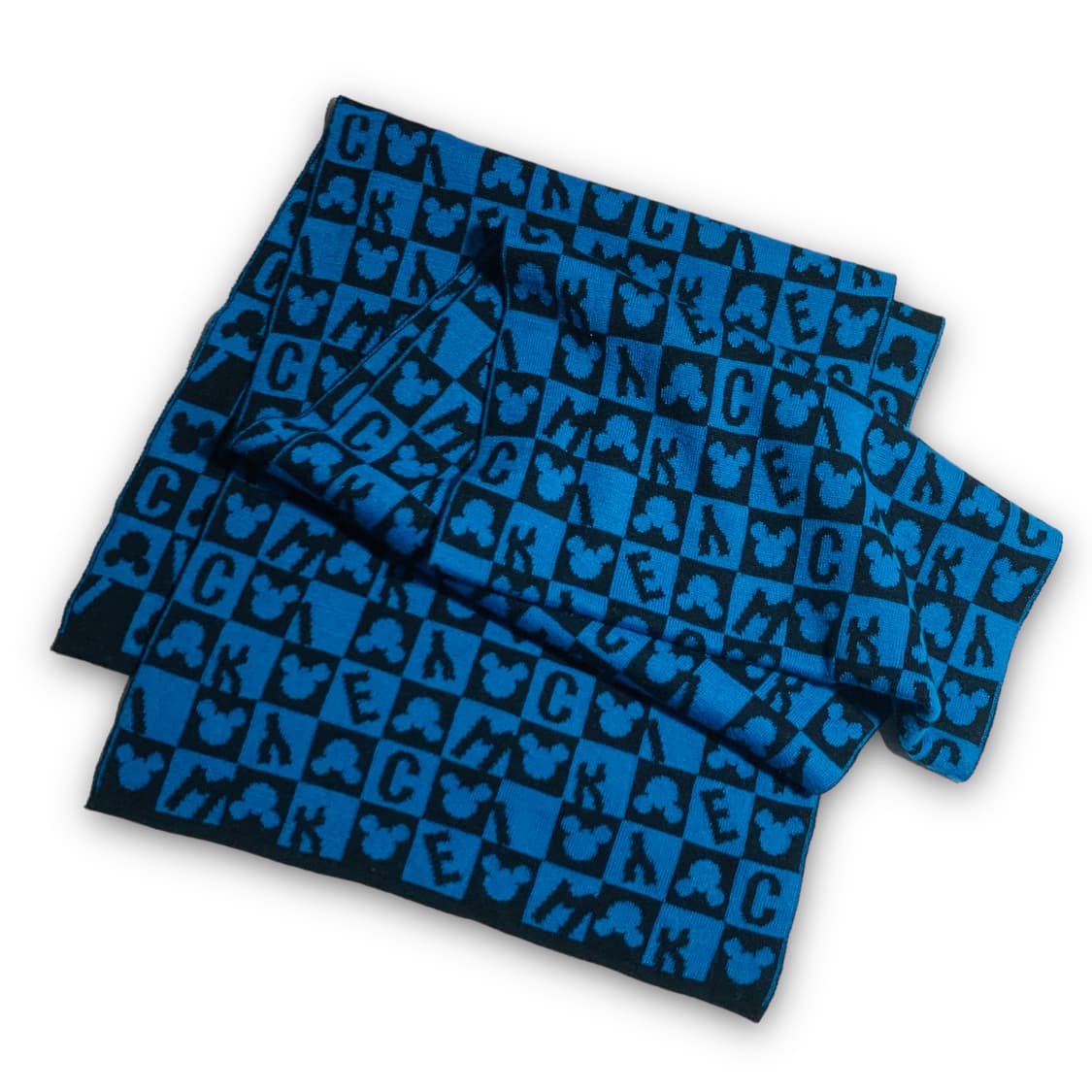 미키 로고 레터링 알파벳 블루 롱 머플러 상품이미지2