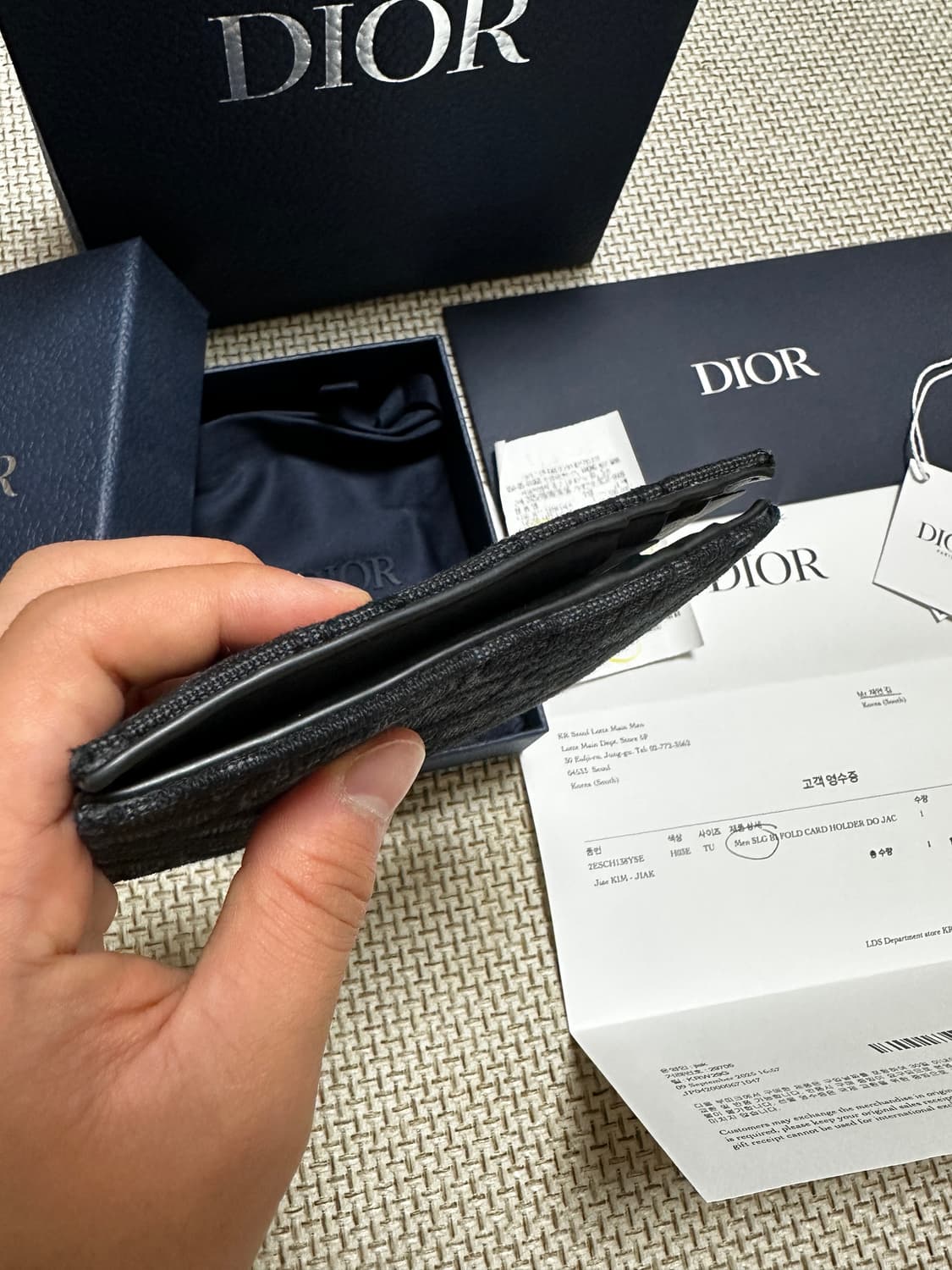 [OS/백화점판] 25ss 디올 오블리크 오거나이저 블랙 풀구성 상품이미지6