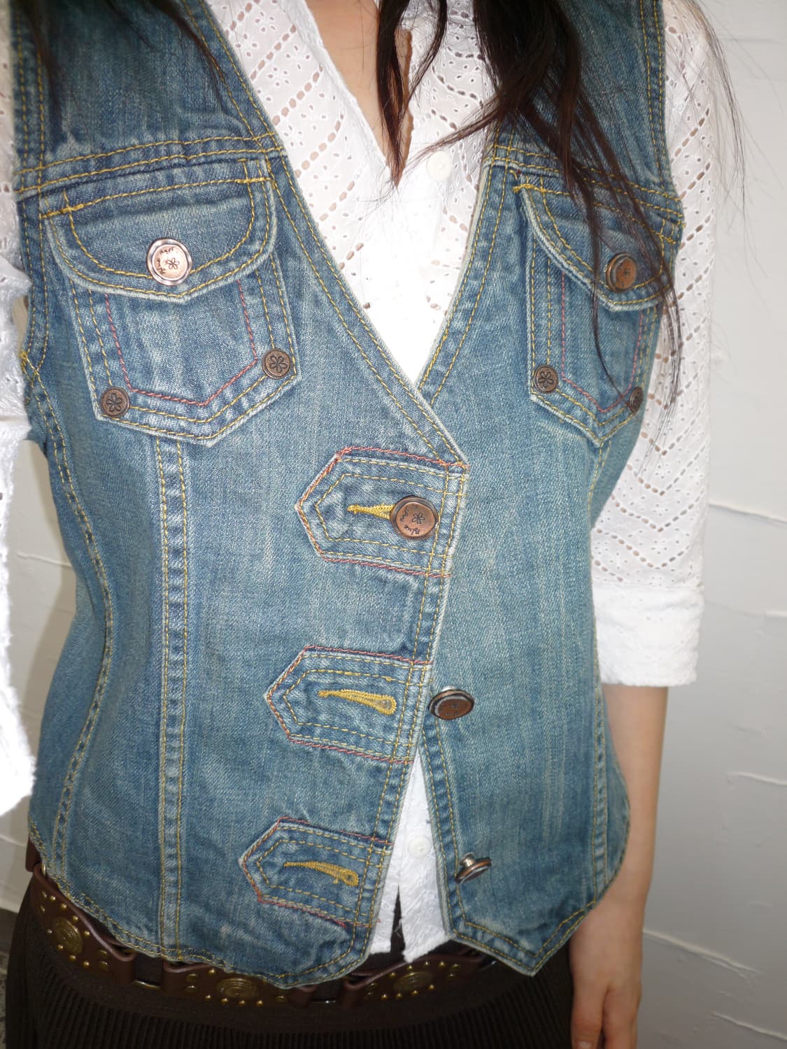 deep blue denim vest 상품이미지1