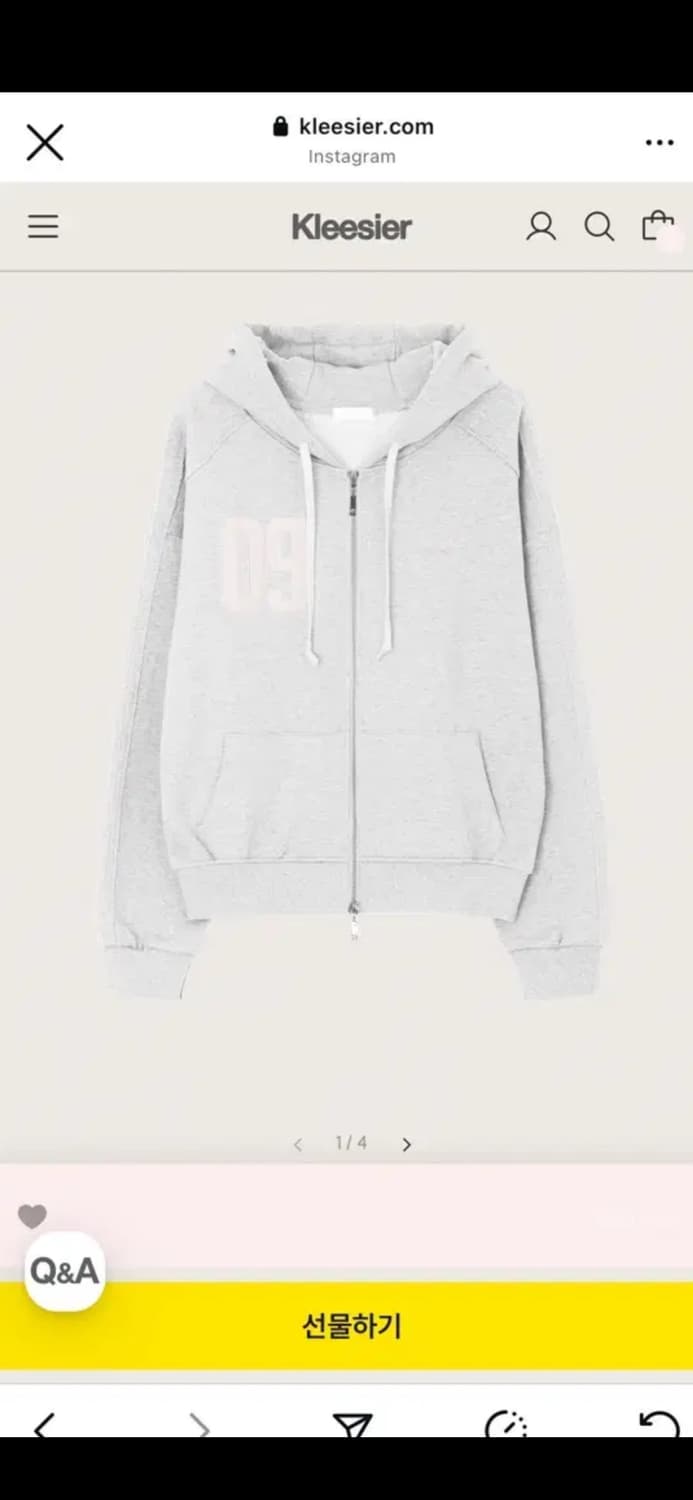 클리시어 09 후드집업 멜란지 새상품 상품이미지1