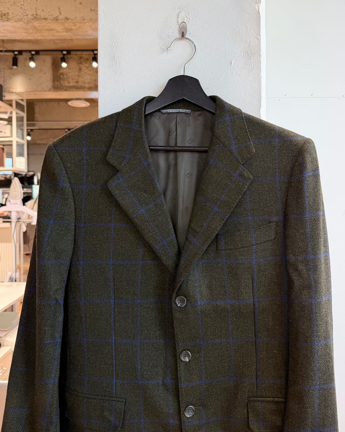 크리스찬 디올 부티크 카키 체크 3b 블레이저 자켓  상품이미지3