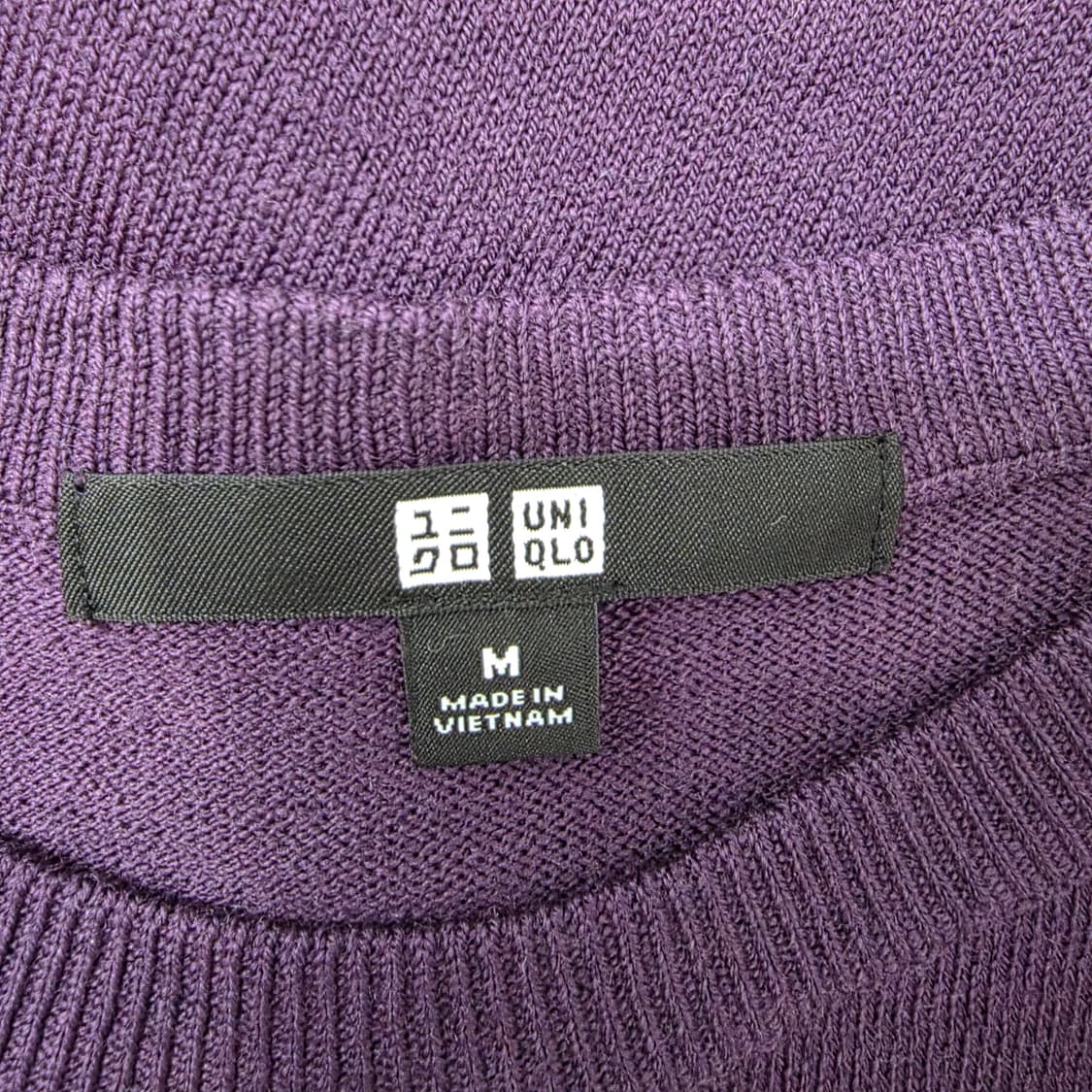 재팬 유니클로 울100% 퍼플 니트 상품이미지8