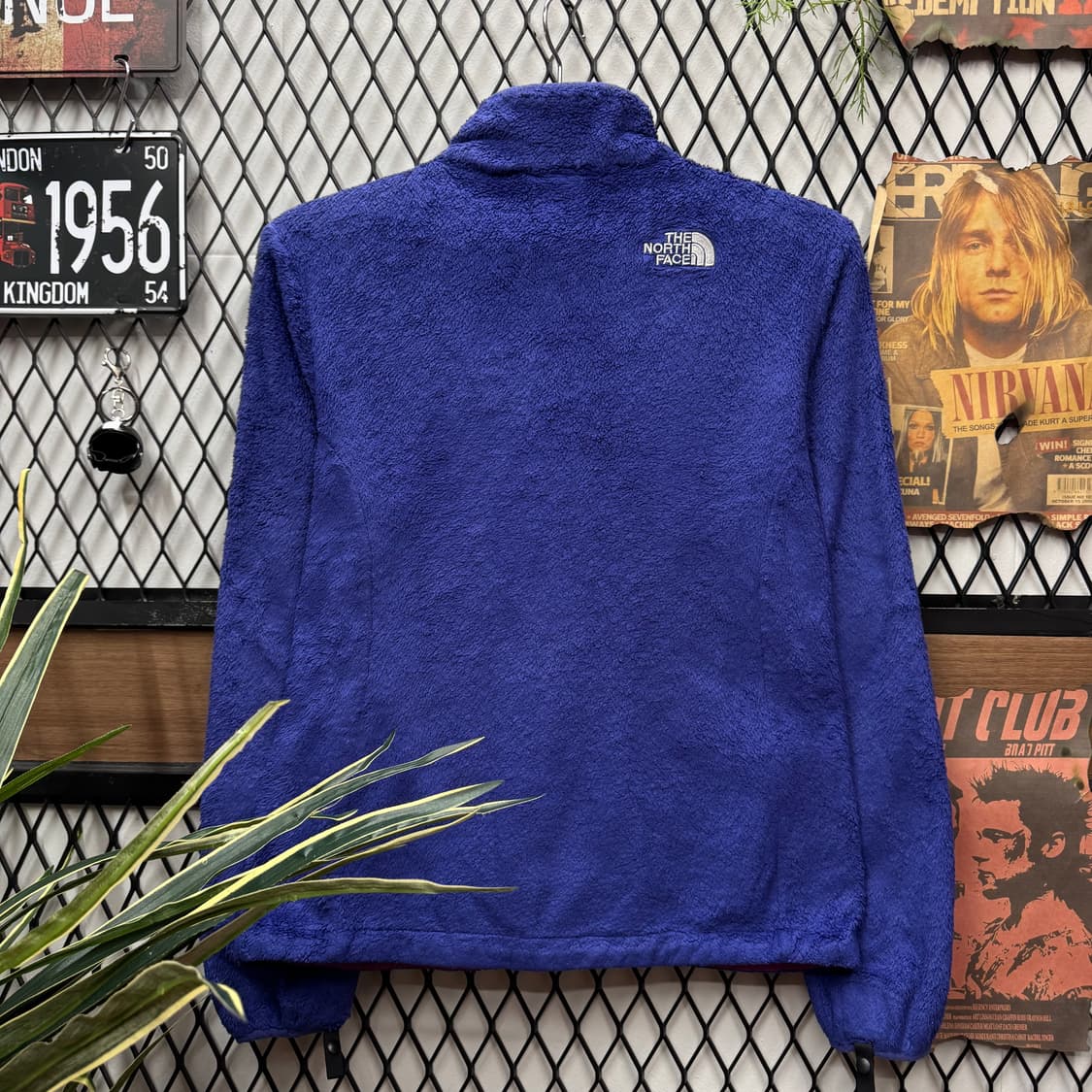 노스페이스 우먼스 하이로프트 플리스 자켓 전후면 로고 포인트 퍼플 상품이미지2