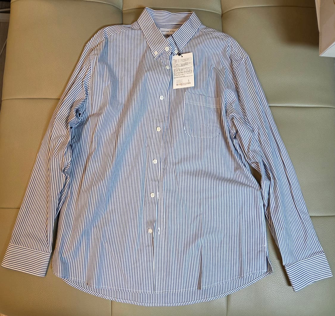 커스텀어클락 스트라이프 셔츠 블루 상품이미지4