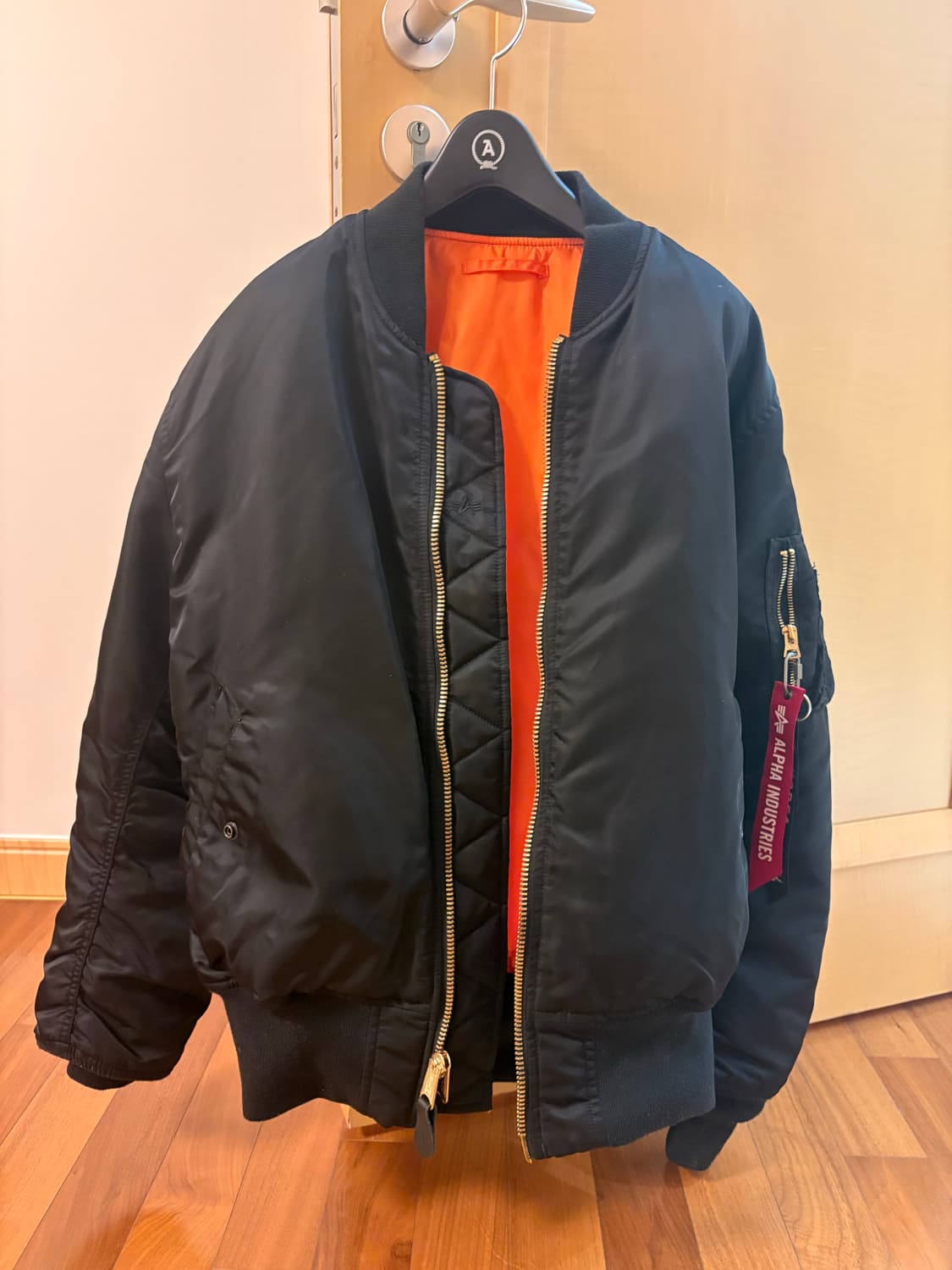 알파인더스트리 ma-1 블랙 L 상품이미지1