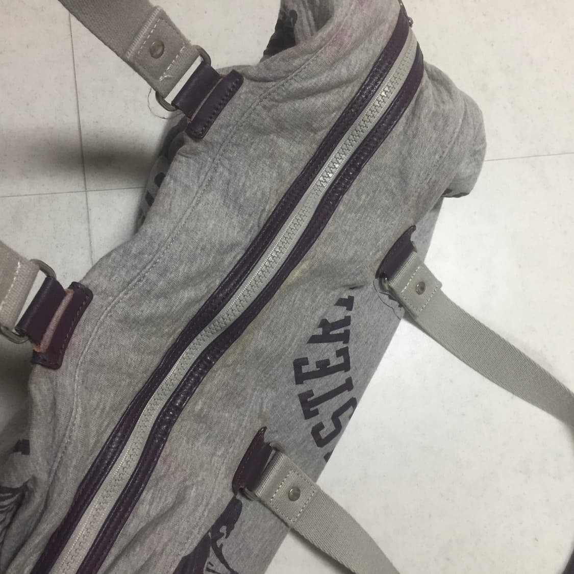 빈티지 히스테릭글래머 버클 디자인 멜란지그레이 퍼플 숄더백 가방 상품이미지7