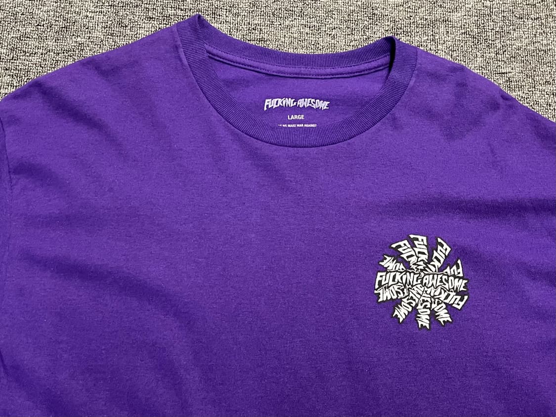 [100] Fucking Awesome 퍼플 반팔티 L  상품이미지2