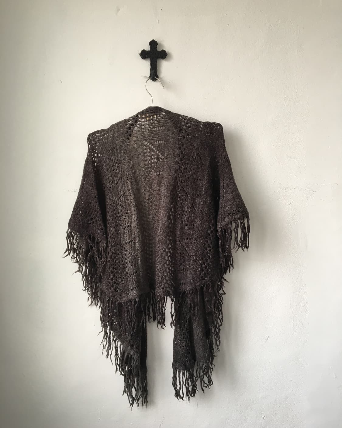 Fringe net cape 상품이미지3