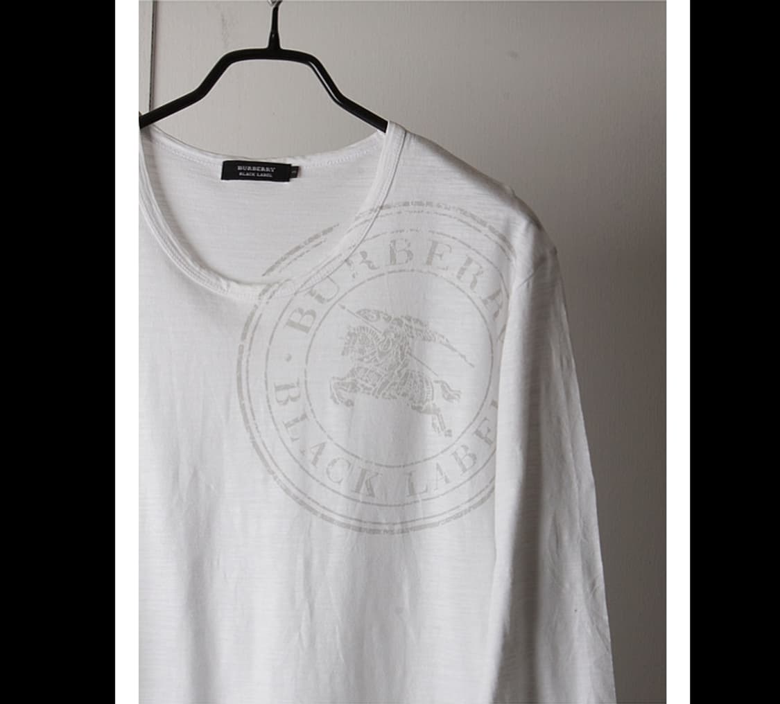 00년대 버버리 블랙 라벨 나이트 스탬프 롱슬리브 티셔츠 상품이미지1