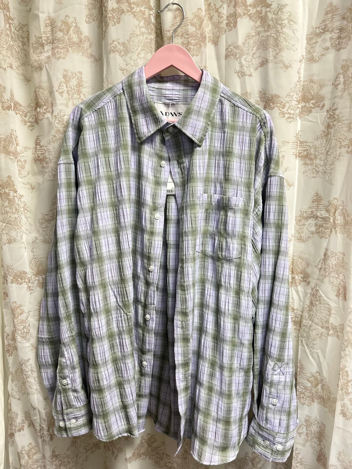 IDWS Terrace Check Shirt Lavender 상품이미지2