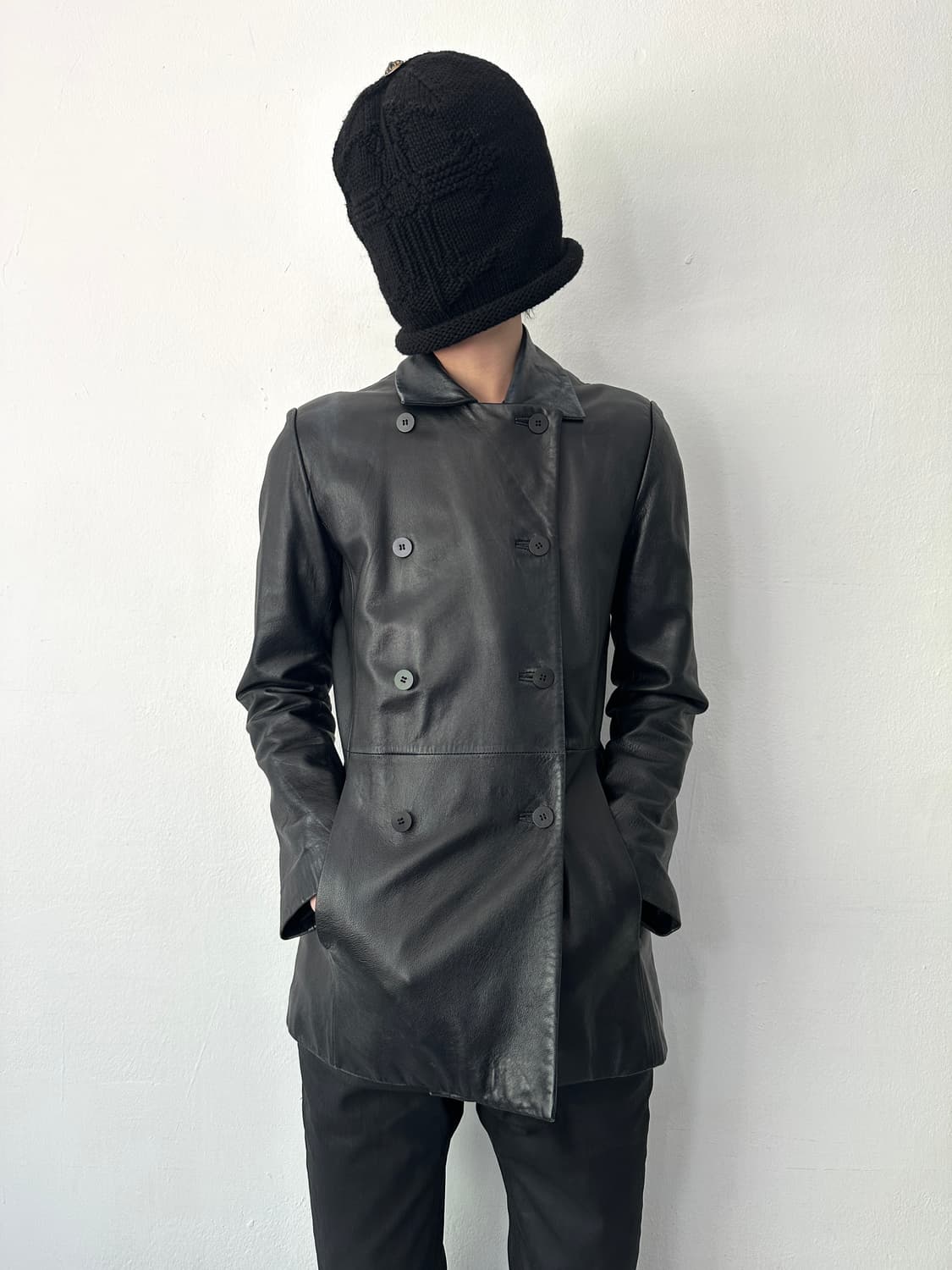 DKNY 나폴레옹 램스킨 레더 하프자켓 상품이미지1