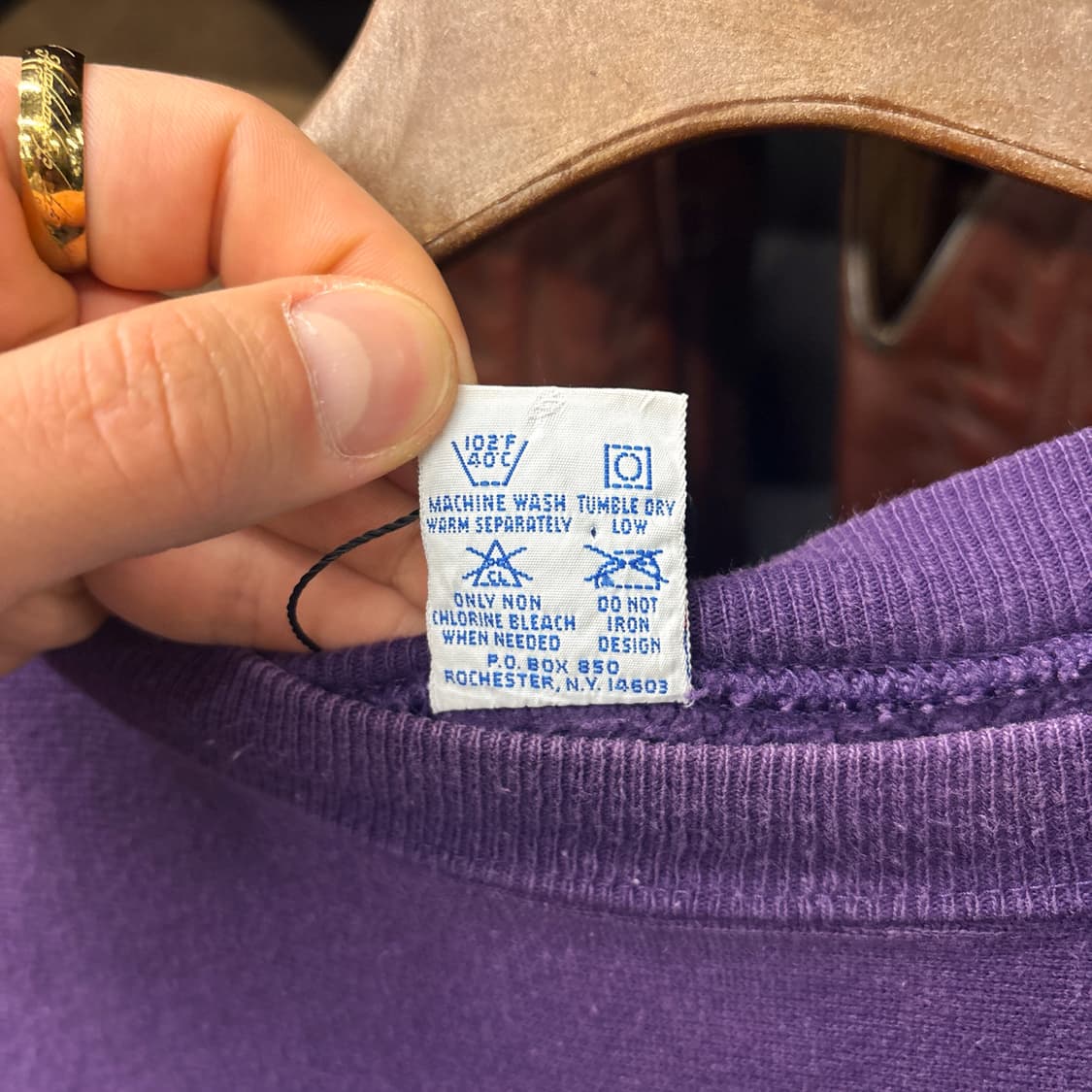 90s 챔피온 리버스위브 엠브로이드 로고 크루넥 스웻셔츠 N1222 상품이미지9