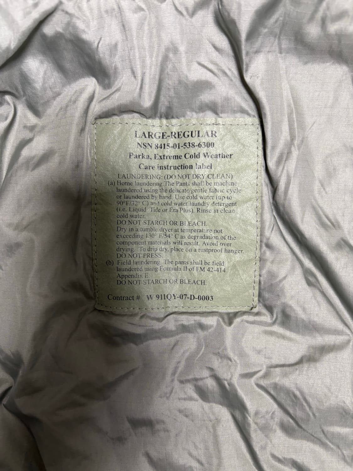 미군 3세대 프리마로프트 숏파카 (라지-레귤러) 상품이미지7