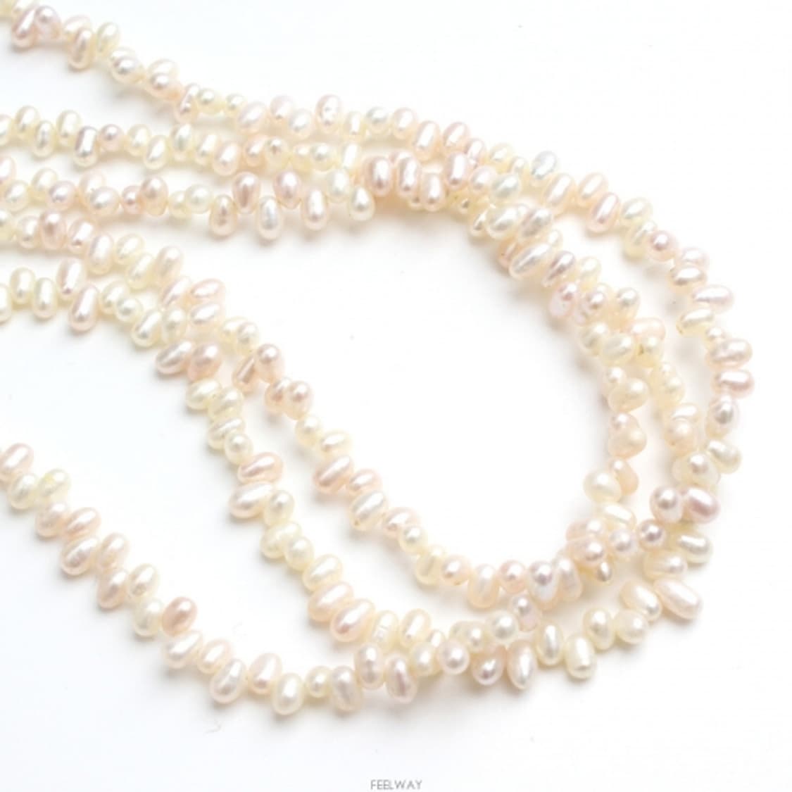 3겹 바로크 진주 목걸이 팔찌 세트 상품이미지2