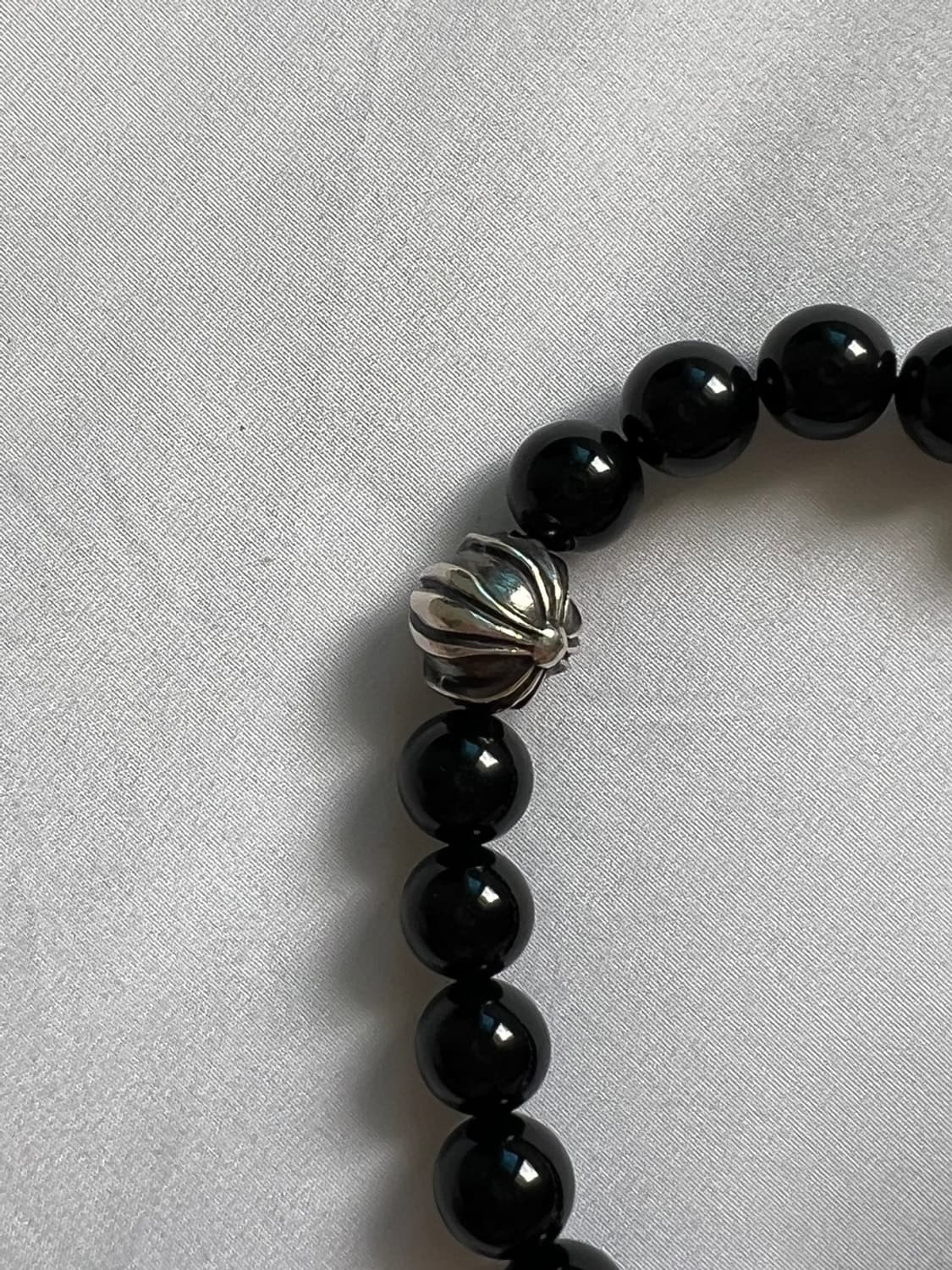 크롬하츠 3실버볼 8mm 비즈 팔찌 블랙 상품이미지4