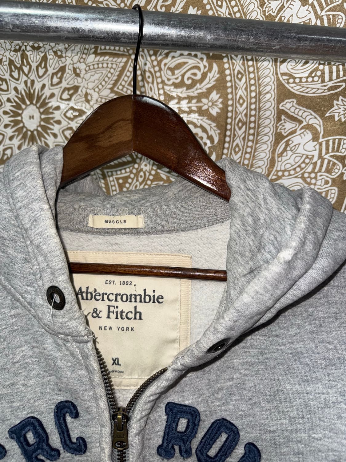 아베크롬비 빈티지 머슬핏 기모 후드집업  상품이미지5
