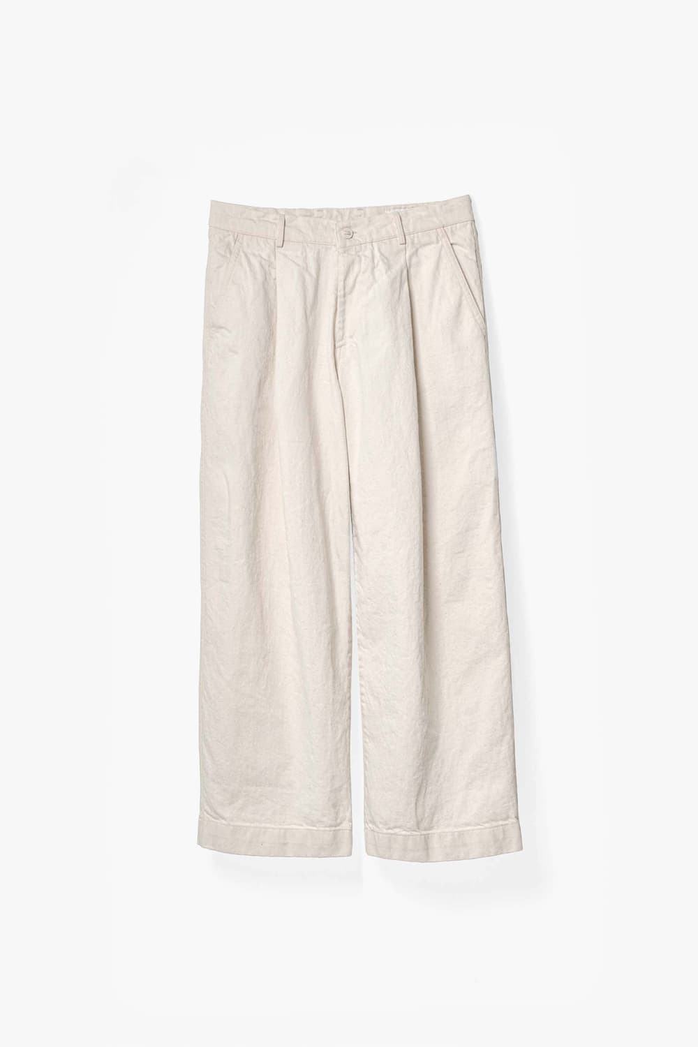 [M] 이얼즈어고 Y-959 오키야마 원턱 와이드 데님 에크루 상품이미지3