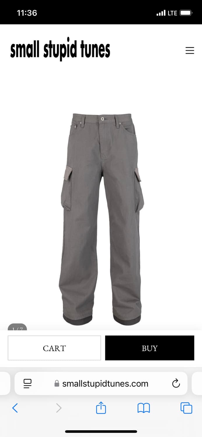 small stupid tunes LAYERED CARGO PANTS 상품이미지5