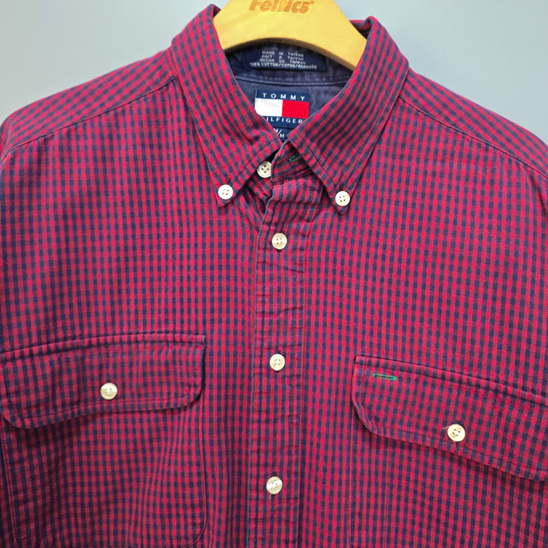 타미힐피거 체크 셔츠 레드 M 상품이미지3
