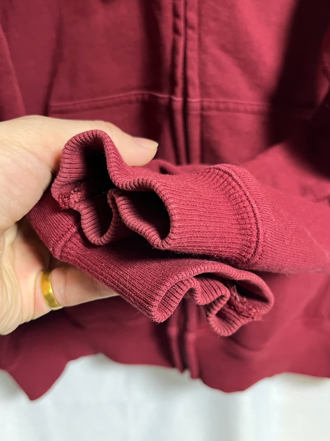 공용 디스이즈네버댓 버건디 후드집업 후드티 M 상품이미지2