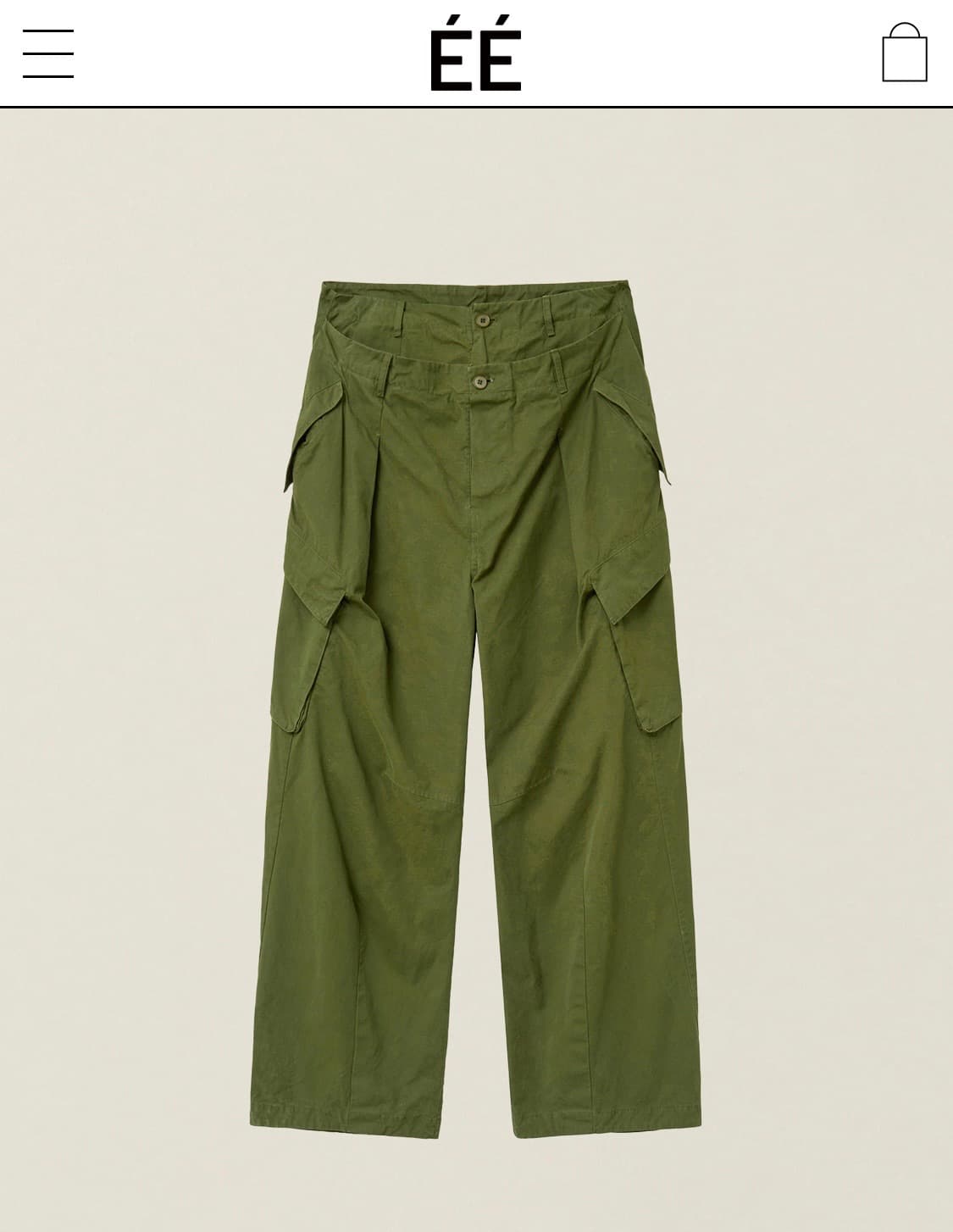 ÉÉ 더블 웨이스트 유틸리티 카고 트라우저 상품이미지2