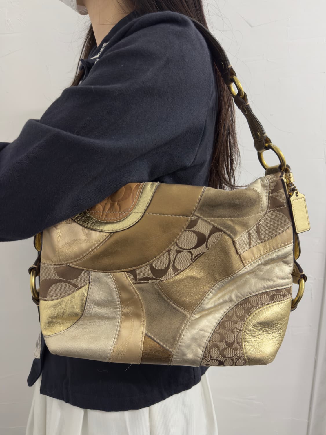 coach 2000s gold patchwork bag 상품이미지7