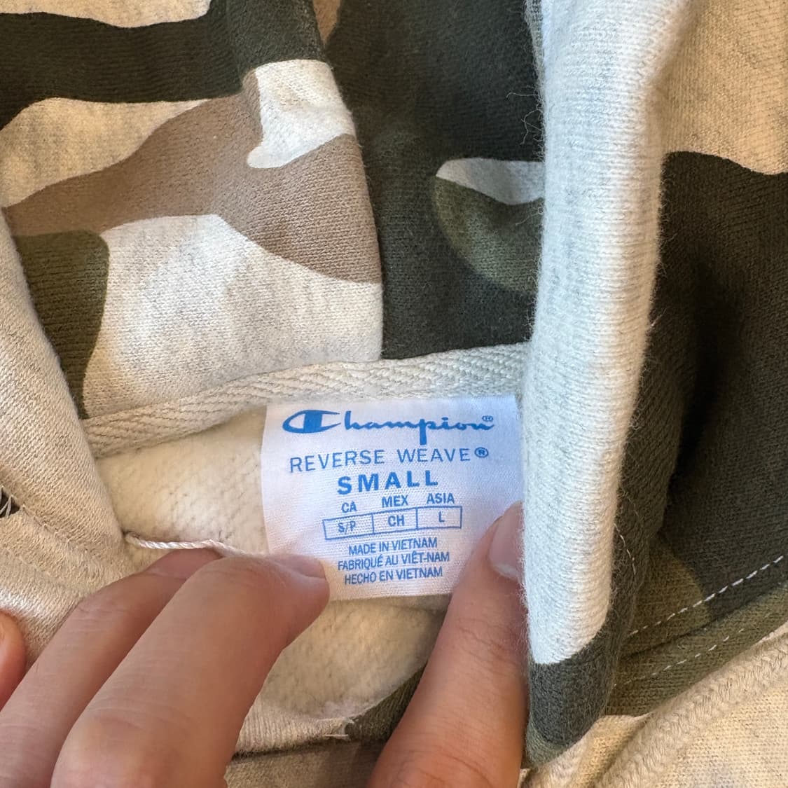 챔피온 정품 리버스위브 멜란지 카모 후드 상품이미지7