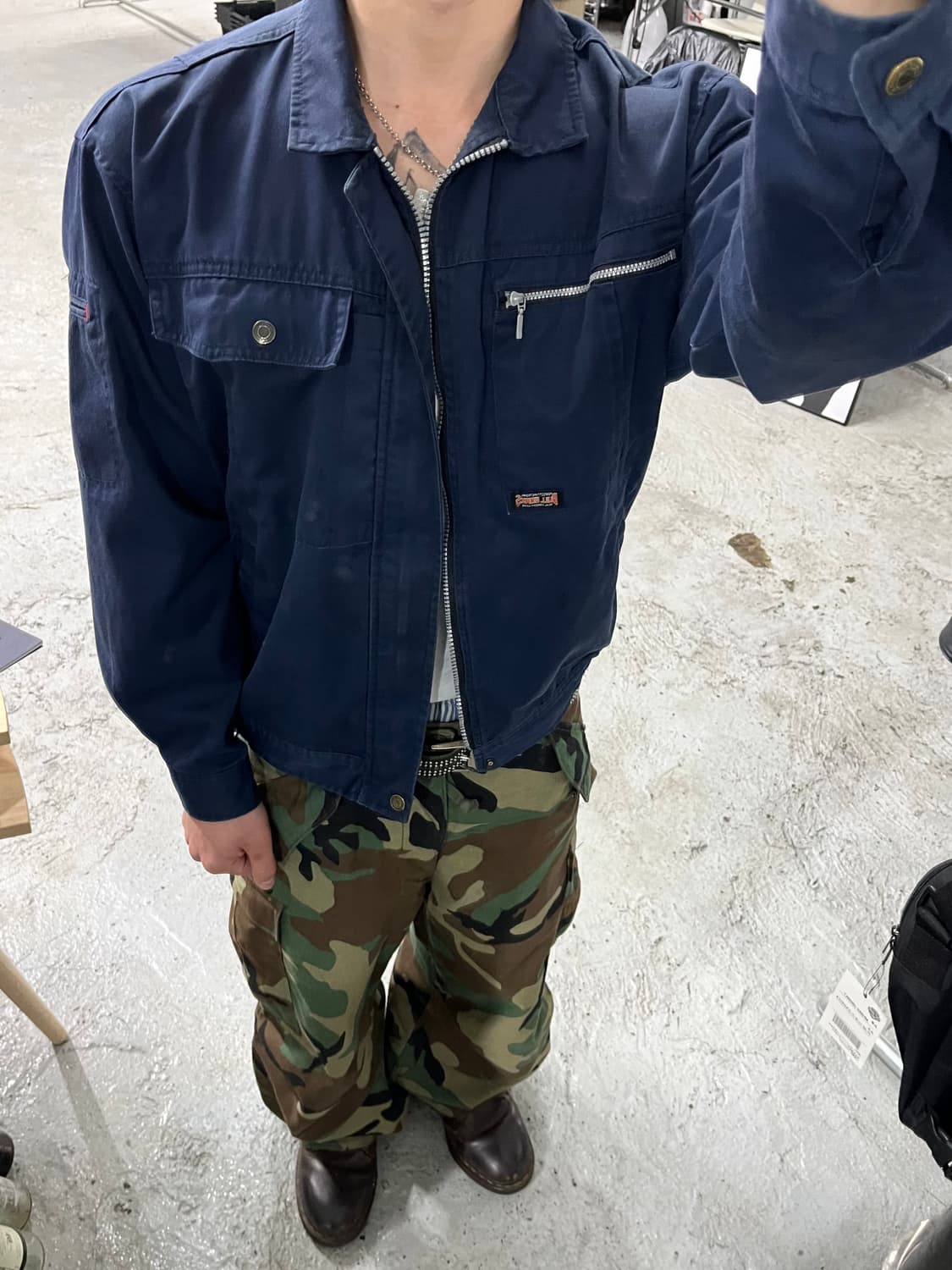 Bull Works fadede work jacket 상품이미지3