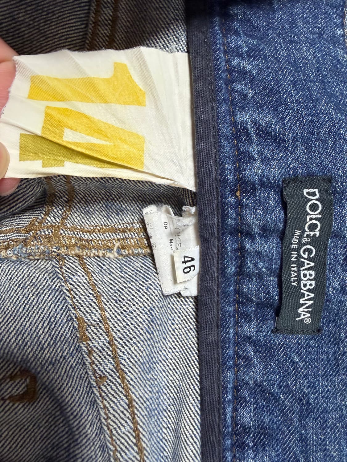 돌체앤가바나 00s 14 골드 플레이트 데님 상품이미지4