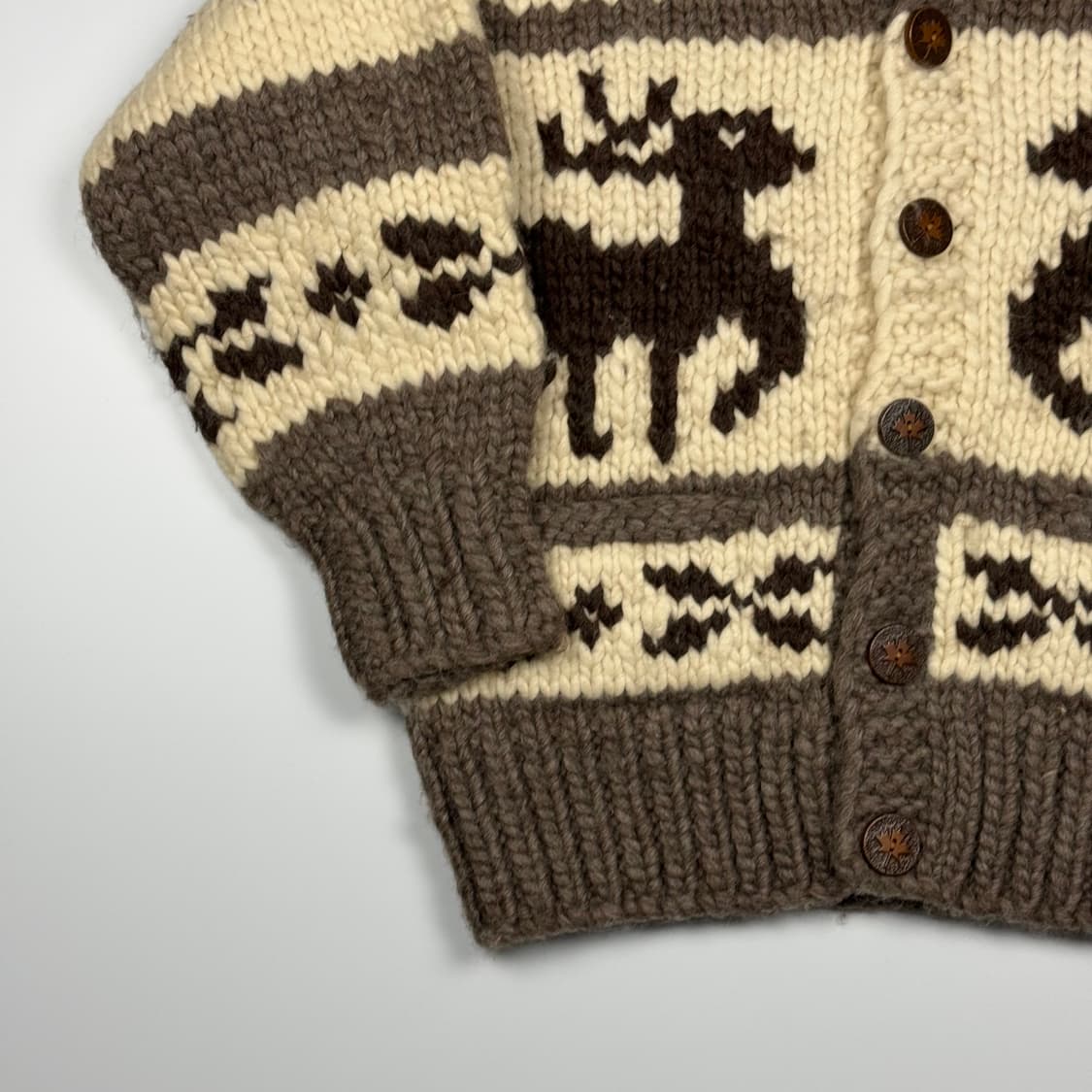 (105) 캐나다 빈티지 디어 헤비울 코위찬 가디건 상품이미지4