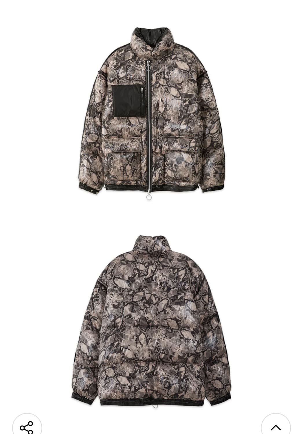 앤더슨벨 Andersson Bell 노아 파이톤 리버시블 다운 패딩 L 상품이미지7