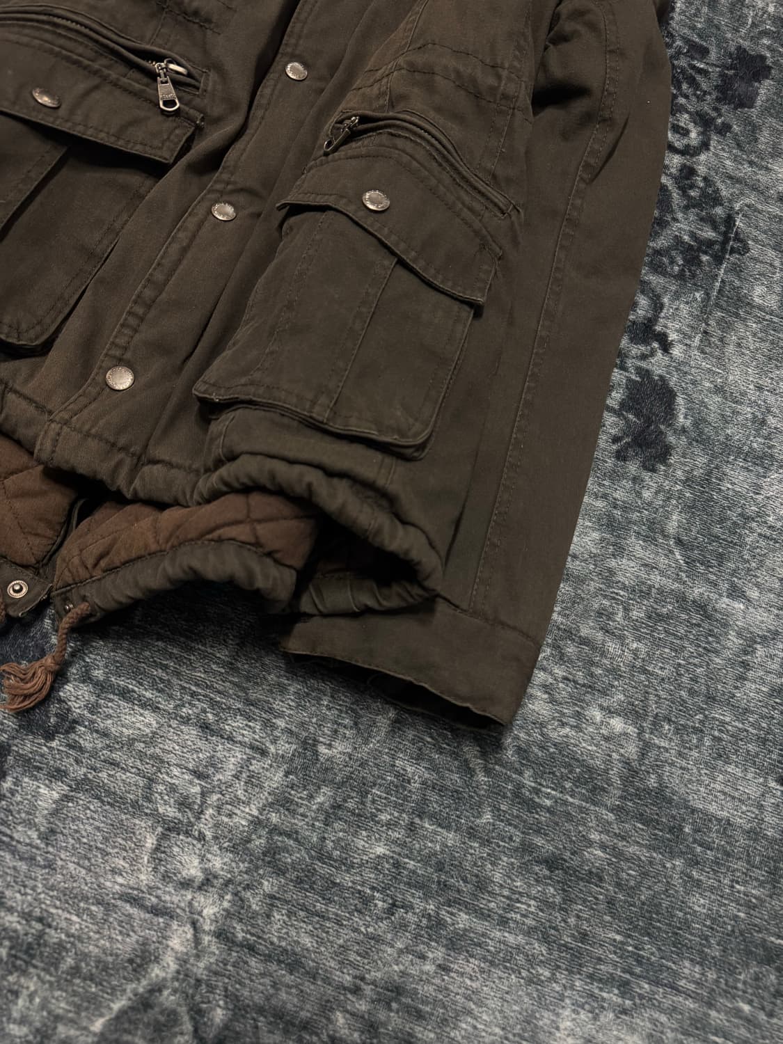 In the attic y2k trimming fur military j 상품이미지5