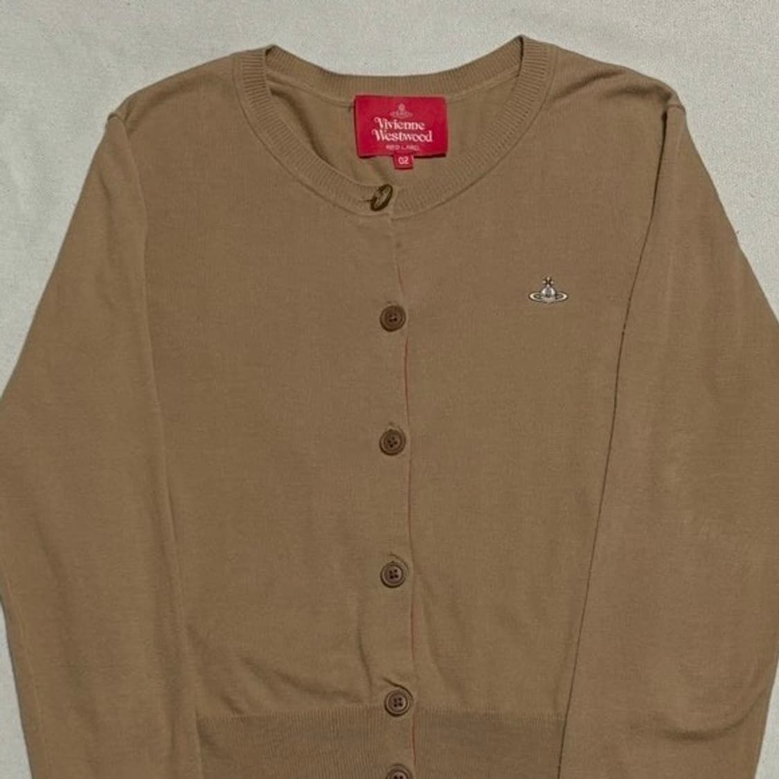 02 비비안웨스트우드 레드 라벨 베이지 울 가디건 상품이미지1