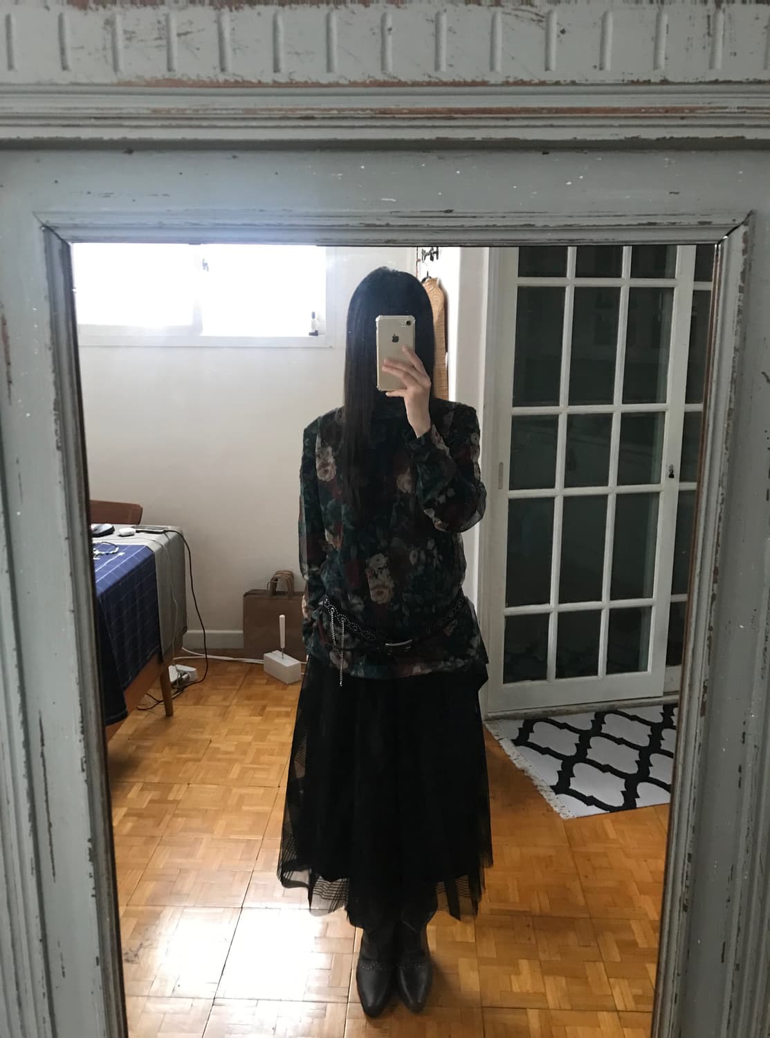 vintage pattern sha skirt 상품이미지3