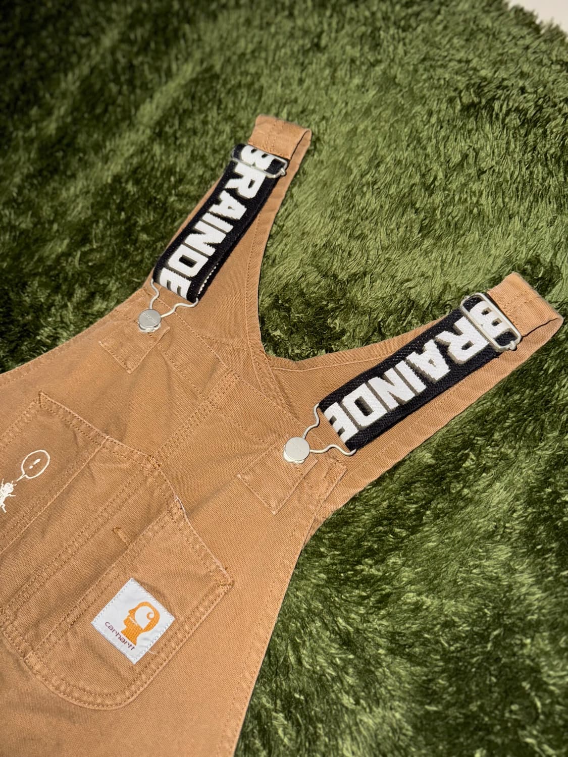 [M] 브레인데드 X 칼하트 WIP 콜라보 덕 캔버스 오버롤 상품이미지3