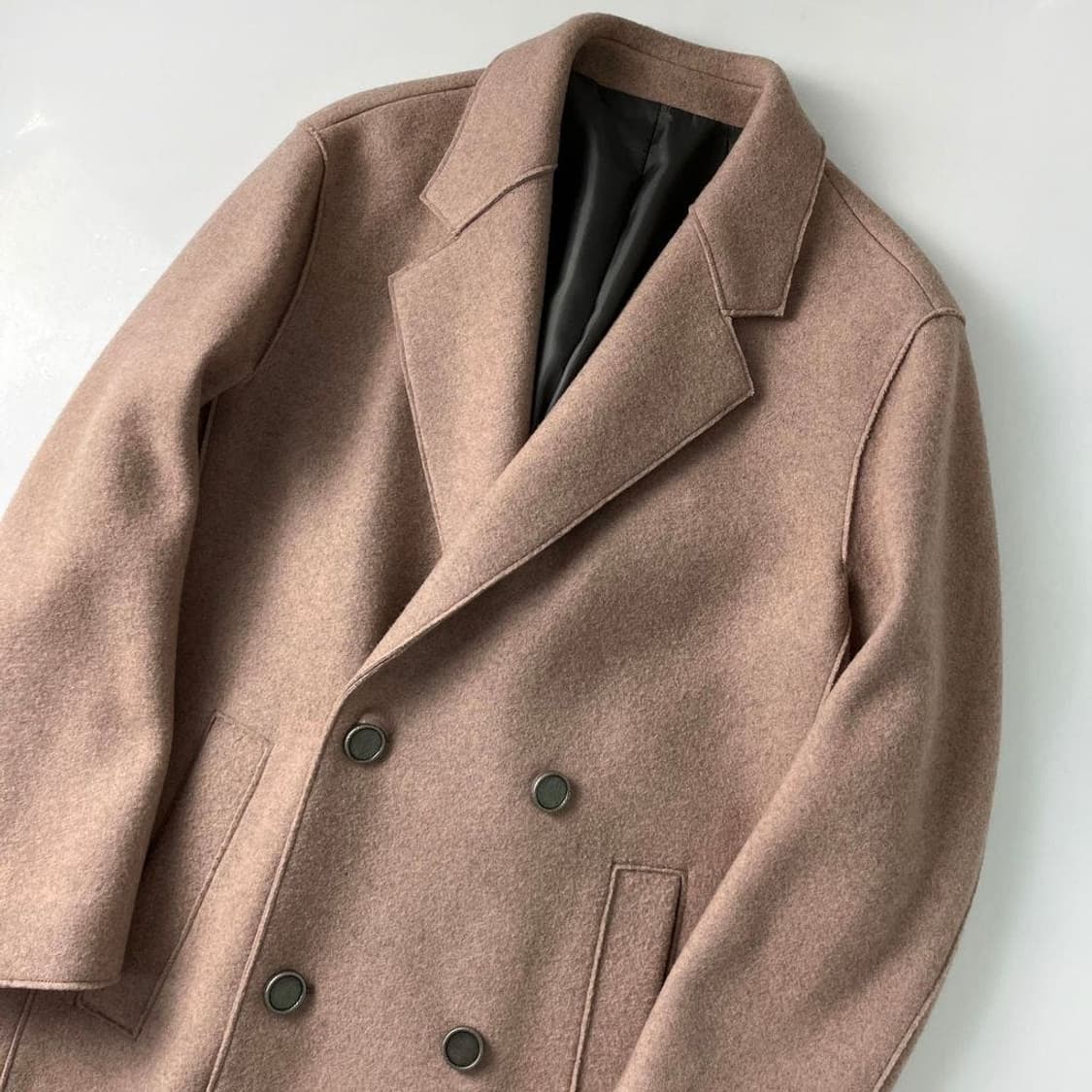 시스템 19FW 세미 오버 더블 롱 코트 PR1608 상품이미지3