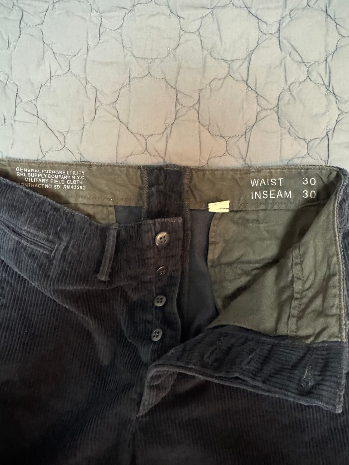 더블알엘 코듀로이 팬츠 30/30 상품이미지2