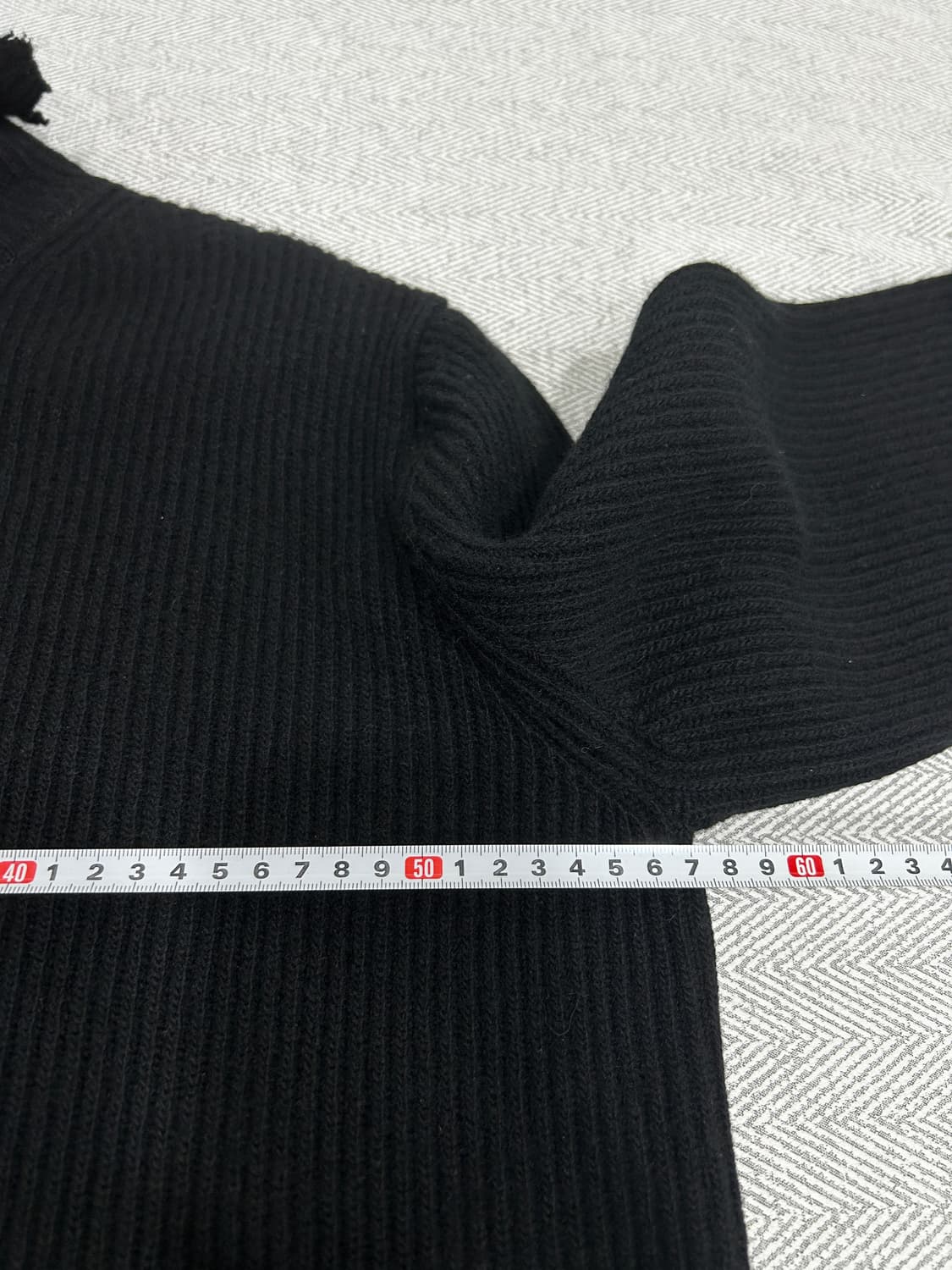 비이커 울100% 디스트로이드 터틀넥 니트 여성 55~66 블랙 상품이미지10