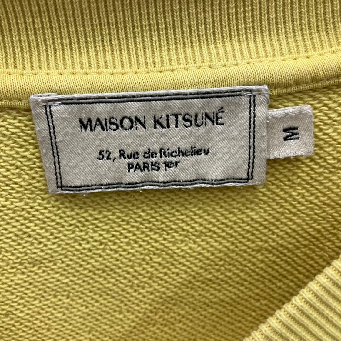 메종키츠네 폭스 패치 옐로우 스웨트셔츠 M 상품이미지3