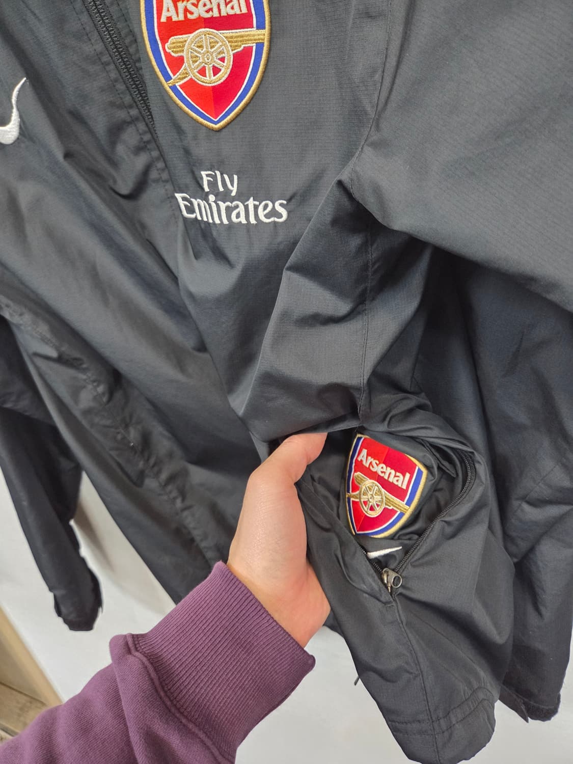 나이키 아스날 스톰핏 투웨이 바람막이 후드자켓 xs s 상품이미지7