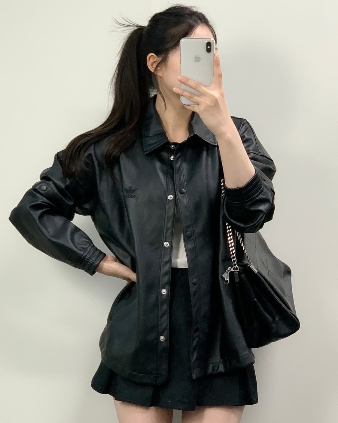 아디다스 올웨이즈 레더 자켓 상품이미지1