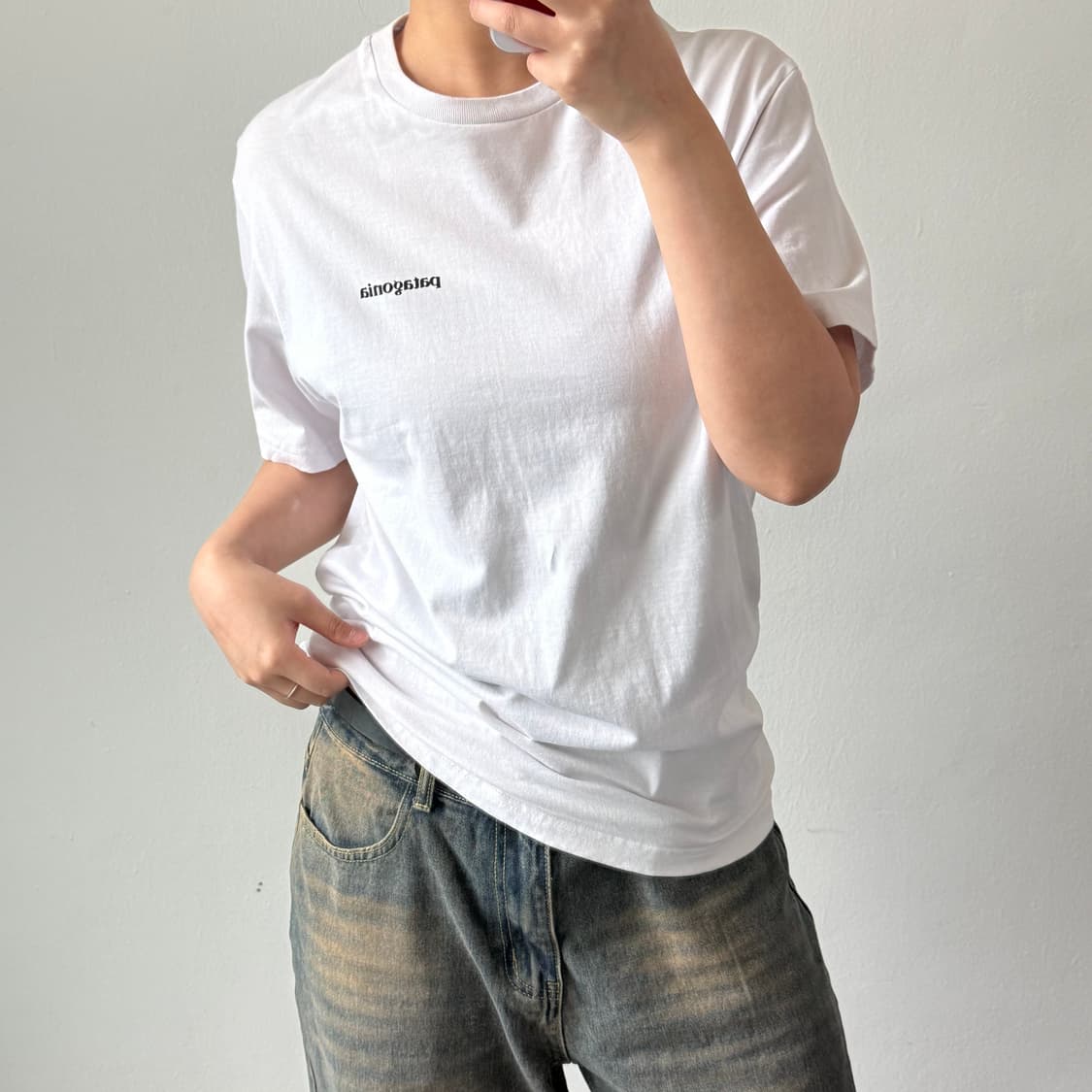 [S] 파타고니아 화이트 반팔 상품이미지2